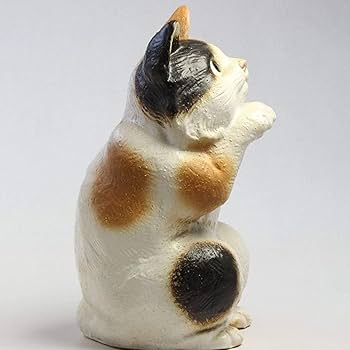 美濃焼　志野焼　陶器製　猫　水滴　置物　時代箱付　C　R3201 美濃焼 志野焼 陶器製 猫 水滴 置物 時代箱付 C R3201 写真で